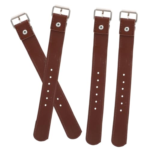 ORFOFE 2組 対調節可能な 用自転車前かごストラップ 強化厚手レザー製 耐荷重性 バスケット固定ベルト 安定装着で破れにくい自転車ア