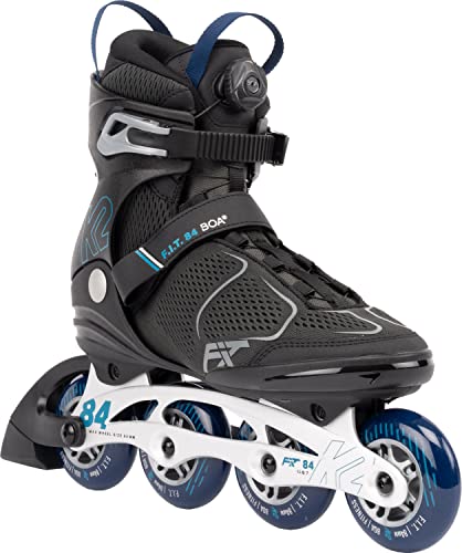 K2 F.I.T. 84 Boa Inline Skates Grey - Blue 9