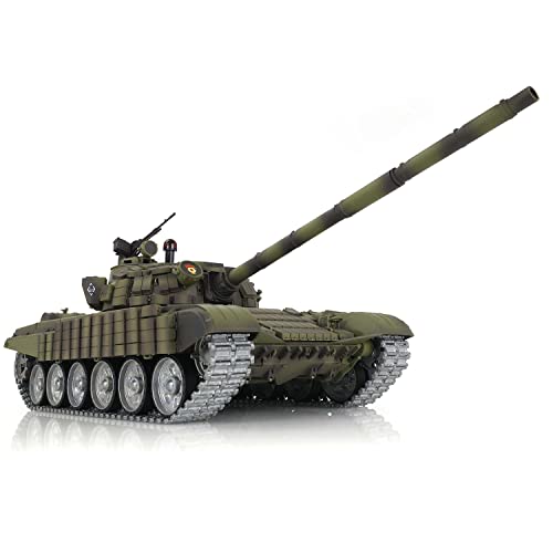 wheelfun Heng Long T72 RC Tank 3939 360&deg; Turret 1:16 Tk7.0 Metal Tracks Linkages Red Eye for Hobby...
