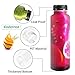 Kaderron 48pcs 8oz Plastic Juice Bottles with Caps, Empty PET Disposable Plastic Bottles, Clear Bulk Drink Containers with Black Tamper Evident Lids for Juicing, Drinking and Other Beverages