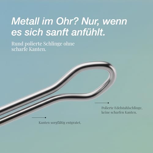 SCHWERTKRONE® Ohrenreiniger 2er Set [OHRLÖFFEL] - Ohrreiniger für Erwachsene - Ear Cleaner - Ohr Reinigung - Ohrenlöffel zum Entfernen von Ohrenschmalz - Ohrschlinge Wiederverwendbar - Ohrenputzer