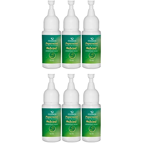 Kit 6 Aromatizador Bucal Óleo Essencial Hortela Dokmos