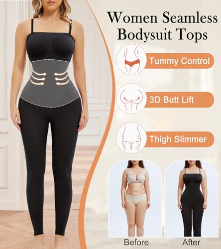 Strapless Shapewear Jumpsuit for Women Tummy Control, Seamless Full Body Shaper Bodysuit Under Dress3