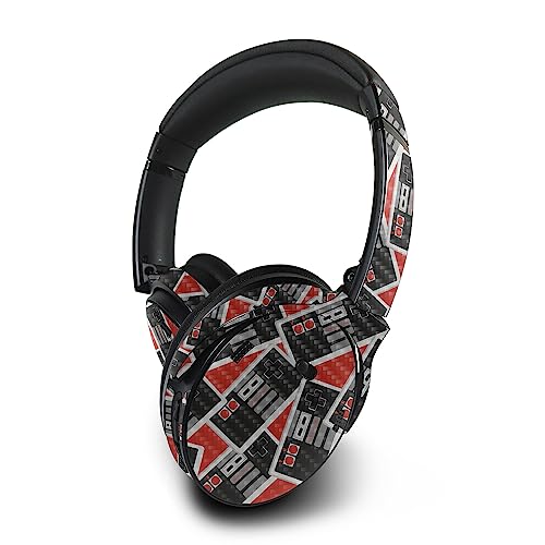 Image of MightySkins Carbon Fiber Skin Compatible with Bose QuietComfort 45 Headphones Retro Controllers 3 | Protective, Durable Textured Carbon Fiber Finish | Easy to Apply
