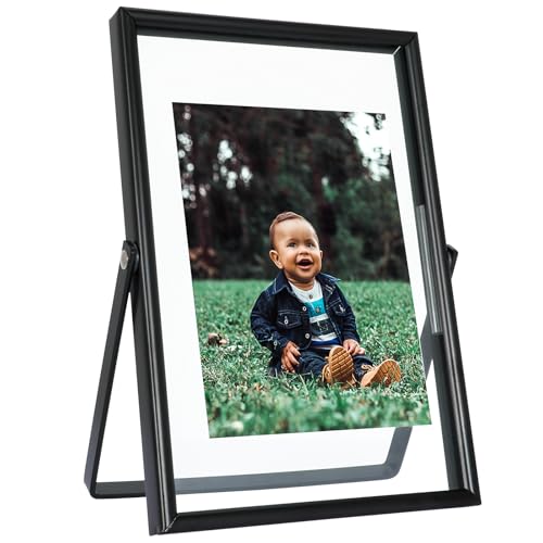 AhaGo Black Floating Frame, 4"x6", Vertical