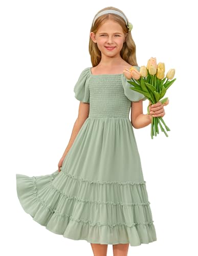Vestido casual para niña con elástico cómodo GRACE KARIN que no aprieta 1