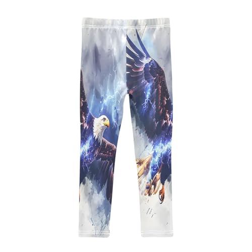 Toddler Girls Leggings Printed Yoga Pants Leggings Eagle Blue Lightning for Kids2
