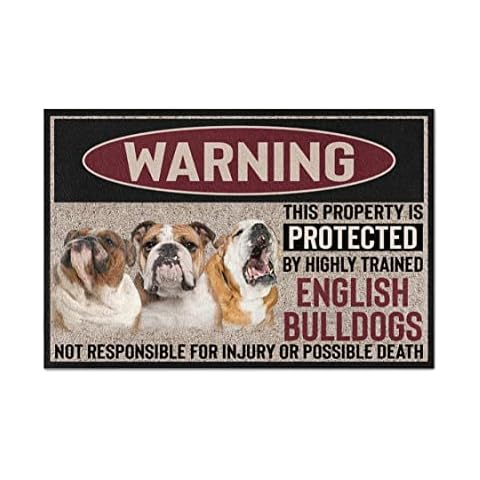 NA English Bulldog Doormat for Home Cover