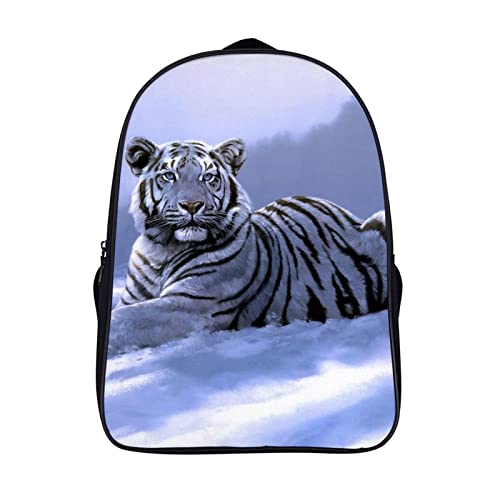 Sac à dos élégant tigre blanc le cartable stylé qui donne confiance