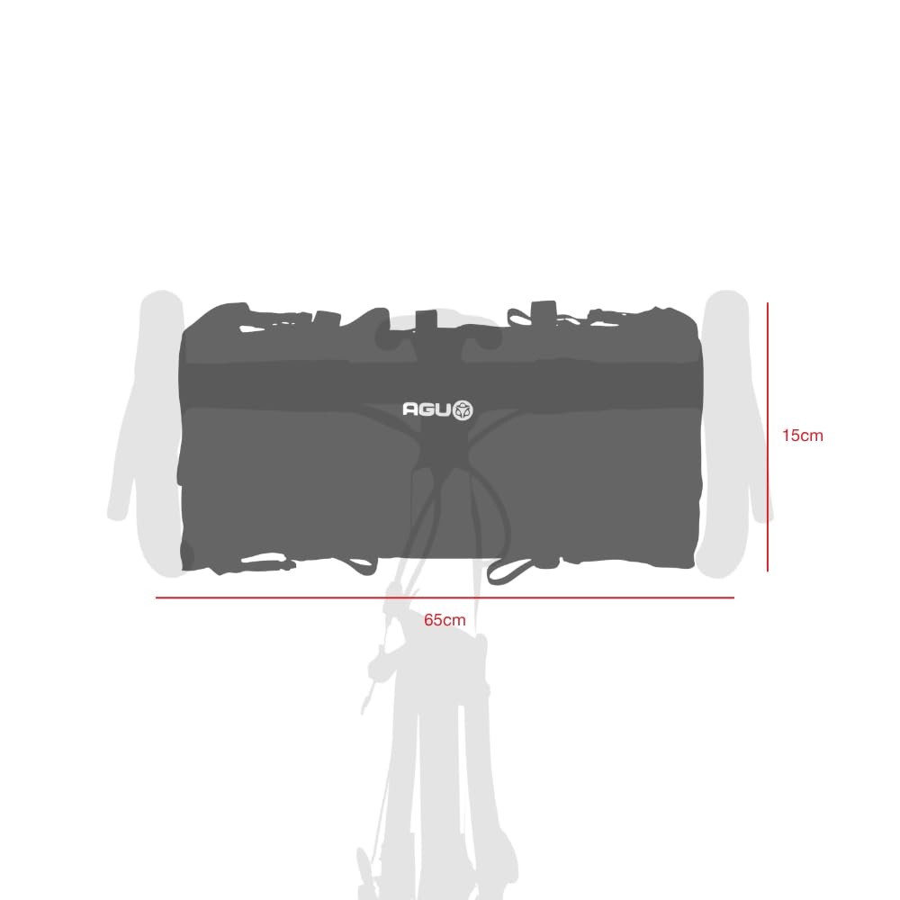AGU Bikepacking torba na kierownicę rowerową, torba na rower 17L do mocowania do kierownicy, hydrofobowa, odblaskowa, łatwy montaż, 100% poliester z recyklingu - Army Green