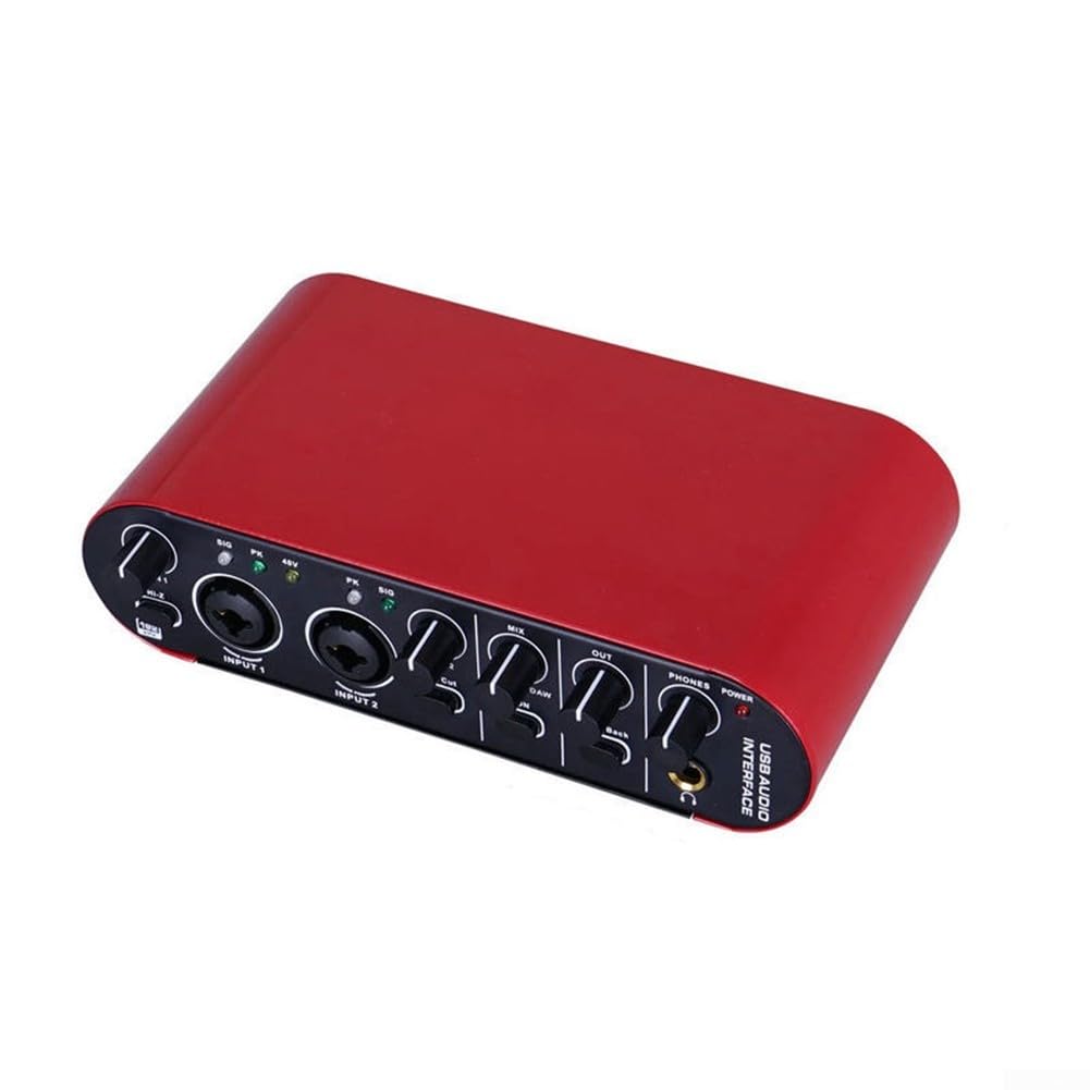 Interfaccia audio USB 24bit risoluzione 192kHz con loopback per streaming e registrazione in studio chitarra Scheda audio esterna compatta con build