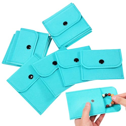 Bolsas para Joyas de Fieltro Antirrayaduras, Fundas Protectoras con Broche 2