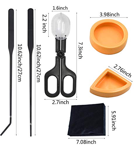 3Pcs Reptile Feeding Tongs Long Tweezers Cricket Clamp Bug Scooper and 2Pcs Reptile Food Bowl Lizard Gecko Food Water… - Image 3
