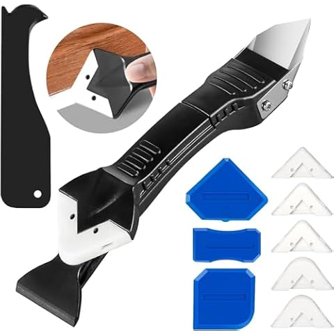 Krevi Caulk Remover Tool-3 in 1,Caulking Tool,Grout Removal Tool,Caulk Tool,Caulking Tool Kit,Caulk Removal Tool,for Bathroom,Kitchen,Floor,Window,Sink Joint,Frames Seal… Cover