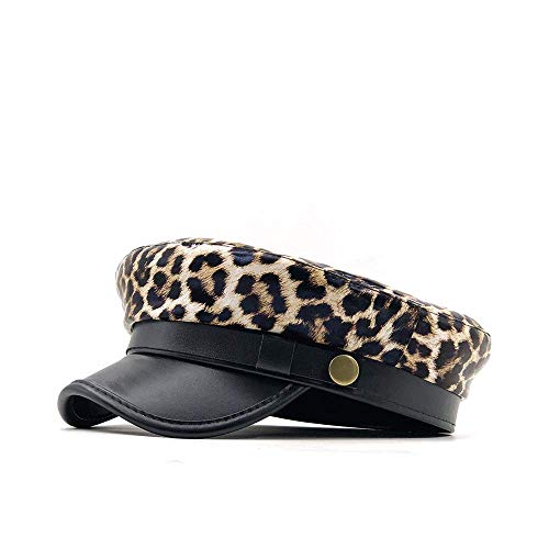 LOPEZ KENT Winter PU Beret Hats for Women French Berets Female Leopard Print Berets
