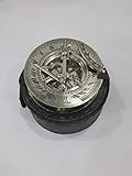 Material: latón Brújula marítima del Oeste de Londres con dial de Sol Totalmente Hecho