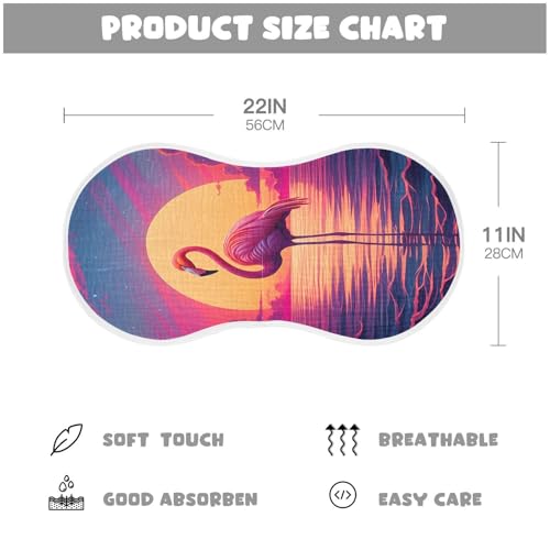 Flamingo Ocean Sunset Baby Burp Cloths Muslin Burp Cloths Soft Burp Cloth Burp Rags Cotton Burp Clothes Absorbent for Newborn Girl Unisex Boy 1 Pack 22x11 Inches2