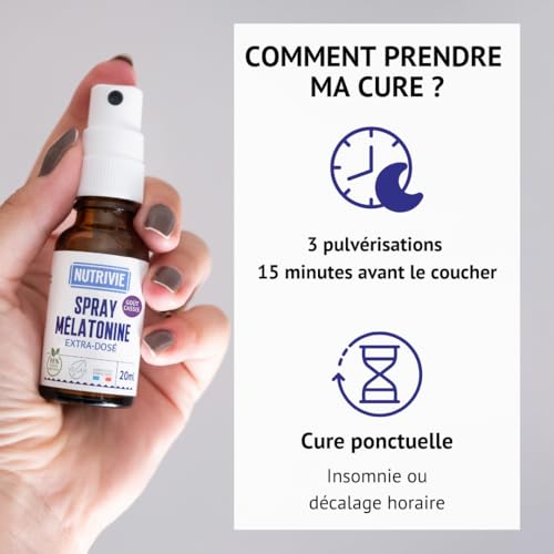 NUTRIVIE – Spray Sommeil Mélatonine 1,9 mg – Facilite l'endormissement – vue 3