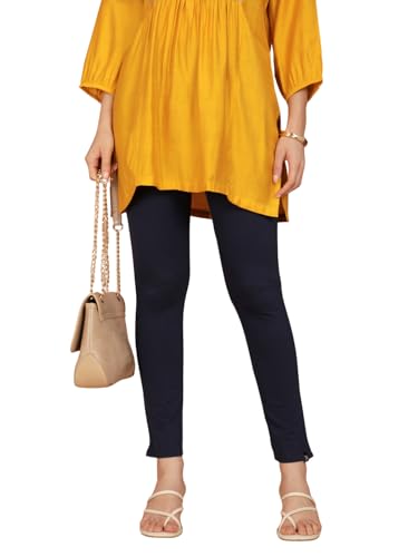 Image of TWIN BIRDS Regular Fit Cotton Blended Fabric Sleek Ethnic Knitted Kurti Pant with Functional Pocket for Women