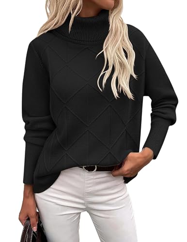 Zeagoo Women's Turtleneck Sweater Fall Winter 2025 Long Sleeve Chunky