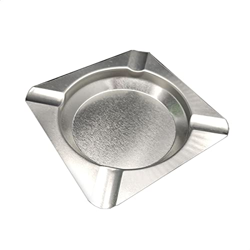 Cendrier inoxydable | Cendrier de Table en Acier inox | Cendrier d’Intérieur avec 4 Places | Cendrier de Style industriel | EUROXANTY Accessoires du Fumeur