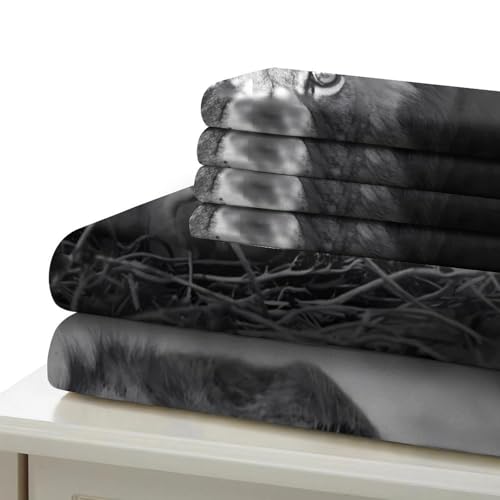 Housse de couette léopard hypoallergénique en microfibre douce avec fermeture éclair