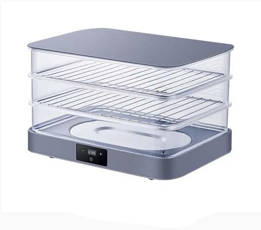 Electric Dough Proofer, 40L Large Capacity Yogurt Maker with Adjustable Temperature 20-45°C & Humidity Control, 24H Timer, Transparent 3-Tray Design, Ideal for Home Baking