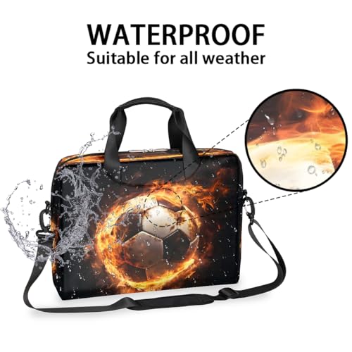 Maletín para laptop con diseño balón de fútbol 15.6-16 pulg miniatura 3