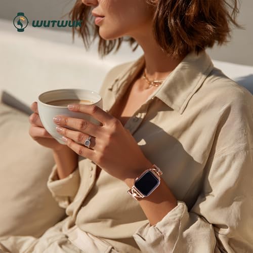 Bracelet Apple Watch 38mm 40mm 41mm 42mm cuir rose remplacement iwatch - 6