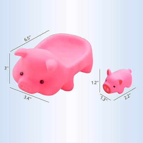 Miniatura 11 de Juguetes de pato de baño, patos de goma, familia de patos chirriantes y flotadores, juguete para baby shower, decoración de fiesta para niños