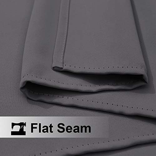 NICETOWN Waterproof Blackout Outdoor Curtain Panel - Thick Sunlight/UV Ray Reducing Draperies for Gazebo/Patio/Outside Porch (W52 x L84, Grey, 1 Panel) - 4