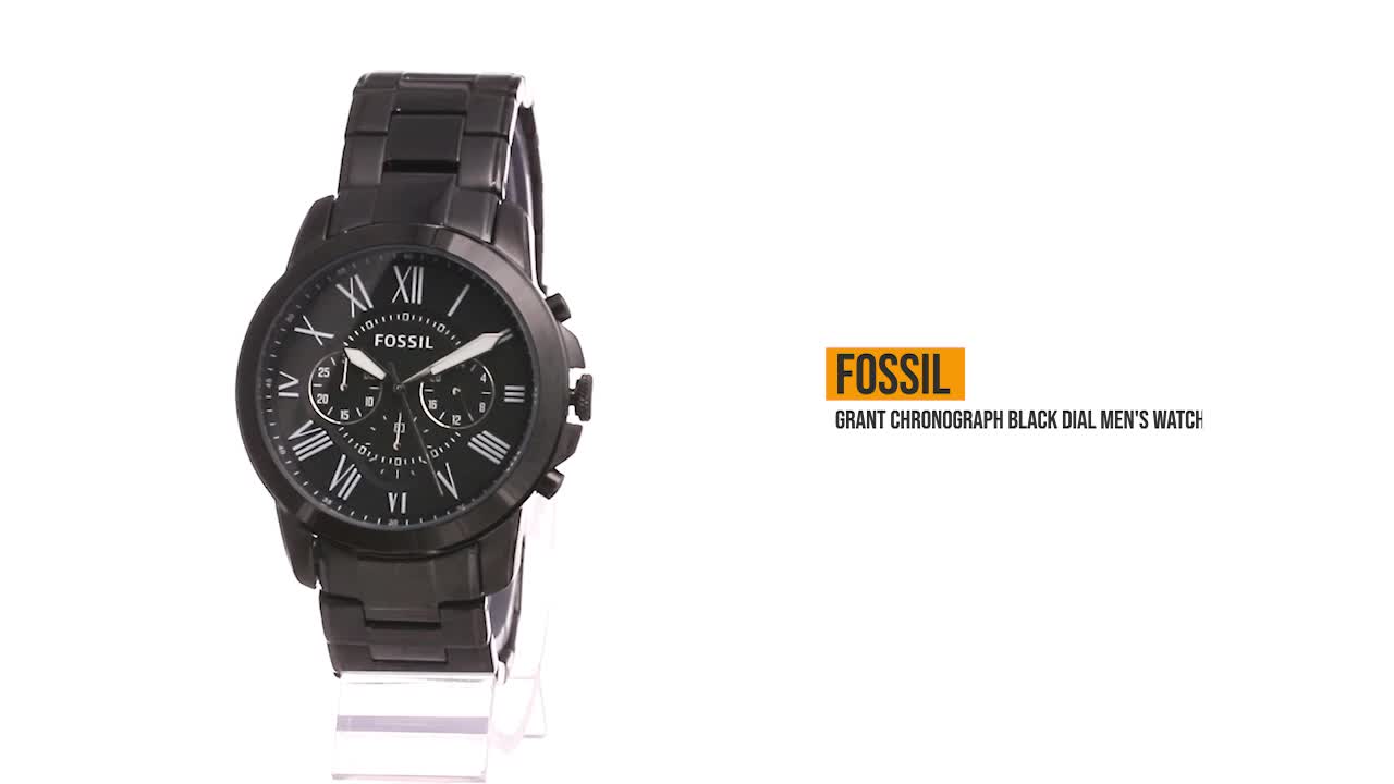 Buy Fossil Grant Chronograph Black Dial 