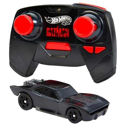 Hot Wheels Rc Batmobile From the Batman Movie in 1:64 Scale, Remote-Control Toy Car, Works On & Off Track