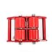 Industrial Machinery Mover 13200lb 6T Machinery Mover Roller Dolly with 360°Swivel Top Plate (13200LB Capacity) (Red)