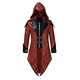 ZQTWJ【 ZHU CE PIN PAI , XIANG SI JIU LAI】Dies Assassins Creed Kostüm fühlt sich gut an und ist aus hochwertigem Kunstleder gefertigt, Weich und Bequem, neben Hautkomfort.