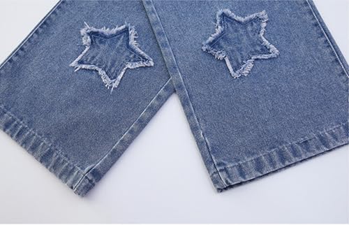 Jeans for Girls Baggy Trousers for Teens Y2K Denim Pants Wide Leg High Elastic Waisted Jeans with Pockets Comfort Fit3