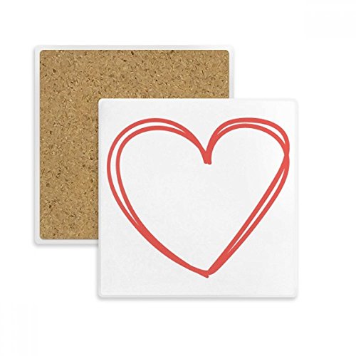 Sous-verre Valentine place coaster pierre absorbante multicolore pour boisson - 2