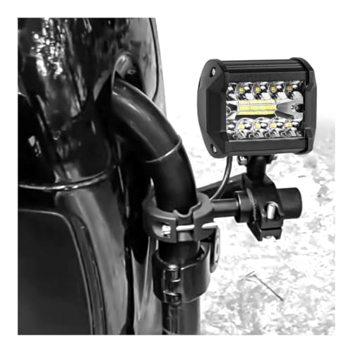 Abrazadera horquilla para focos de moto ajustable a tubos de hasta 60mm 6