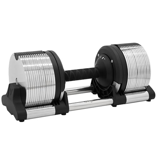 ライシン ヘリックスミラー 1kg刻み 32kg シルバー 1個のみ 可変式 ダンベル メタルダンベル