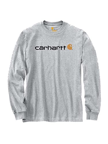 Carhartt Core Logo Longsleeve Heather,Grau Meliert, L