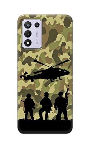 Image of Printed Hard Back Cover Case for Realme 9 5G Speed Edition | Realme 9 5G SE | Realme 9 SE 5G Back Cover (Army) -1111