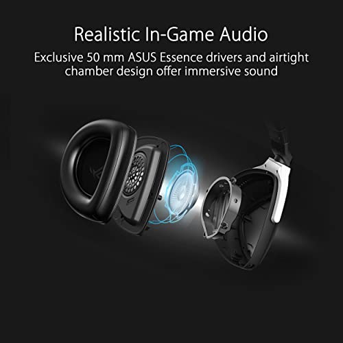 ASUS ROG Delta S Wireless, Cuffie da Gaming Senza Fili, Connessione 2.4GHz e Bluetooth 5.0, AI Noise Cancelation, Driver Essence da 50mm, Fino a 25 ore di Batteria, Per PC, Telefoni e Console, Nere - Immagine 2