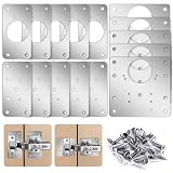 【Emballage Inclus】— Pièce de réparation de plaque de charnière latérale à trois styles. 5 pièces de plaque de réparation de 9x9cm + 30vis (1 plaque de réparation est livrée avec 6vis), 5 pièces de charnière de plaque de réparation à bord étroit de 9x5cm + 20vis et 5 pièces de base de plaque de réparation à bord étroit de 9x5cm + 20vis (1 plaque de réparation est livrée avec 4vis). Chaque plaque de réparation et les vis correspondantes sont emballées individuellement.