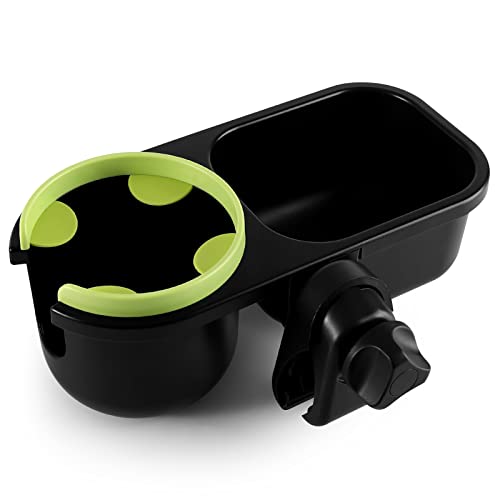 Image of Accmor Stroller Cup Holder with Tray, Universal Cup Holder Tray for Uppababy Nuna Doona Strollers, Bottle Drinks Holder for Stroller, Wheelchair, Walker