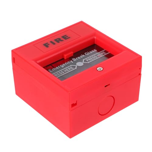 LOLIPPYY Botón De Alarma Manual De Emergencia Reiniciable Rojo Para Sistemas De Alarma Contra Incendios, Pulsador De Parada De Emergencia Compatible, Fácil Activación Rápida Para Uso Seguridad Pública