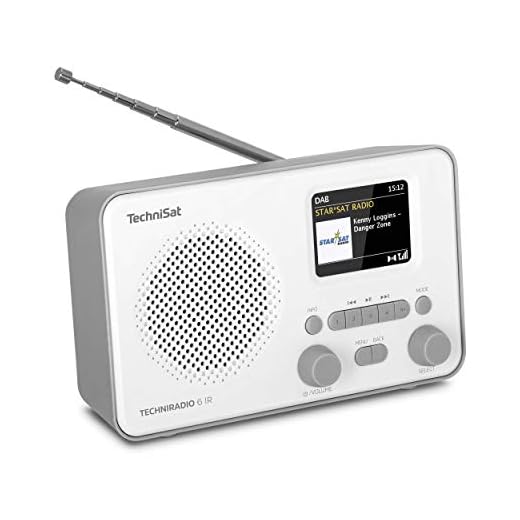 TechniSat TECHNIRADIO 6 IR – Radio Internet portatile (DAB+, UKW, WLAN, Bluetooth, display a colori, sveglia, controllo app, memoria preferita, 3 Watt RMS), grigio/bianco