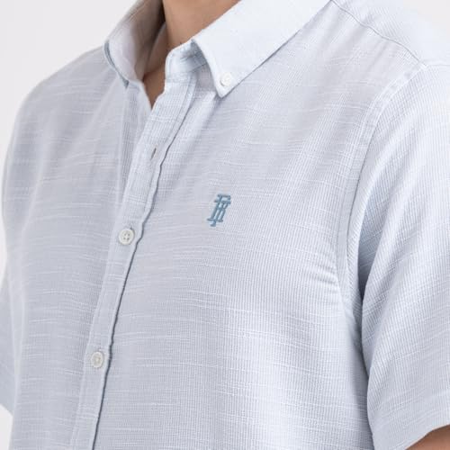 Image of Red Tape Dobby Half Slevee Button Down Shirt for Men | Your Go to for Comfort and Style