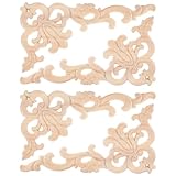 Appliques décoratives en bois – elles sont soigneusement sculptées, les détails sont fins, on peut en la texture au toucher, ornements en bois sculpté