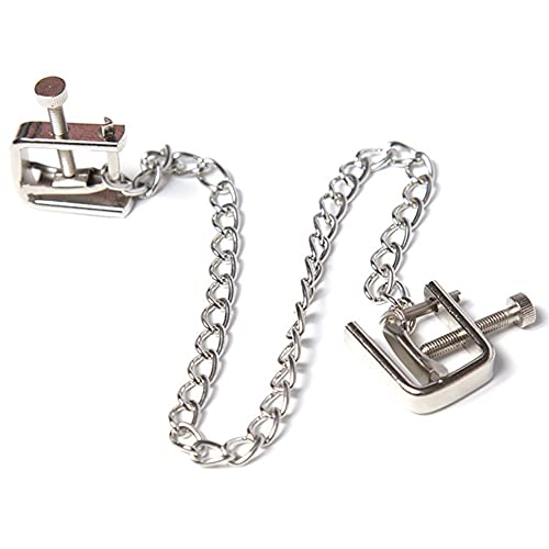 Morsetti per capezzoli in acciaio Clip per seno in acciaio regolabile con catena staccabile per giocattoli novità per adulti Giochi sessuali