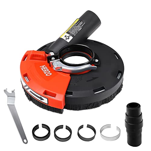 HERZO Dust Shroud for Angle Grinder 4/4.5/5 inch Universal Surface Grinding Shroud (125MM)